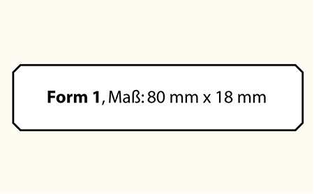 Acrylglas Namensschild, Form 1, mit Magnetsystem