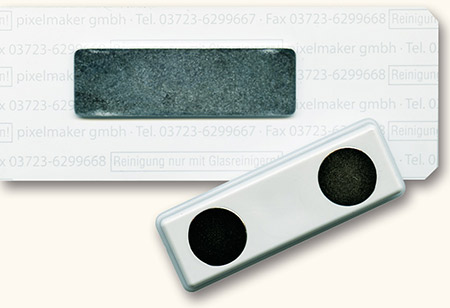 Acrylglas Namensschild, Form 1, mit Magnetsystem