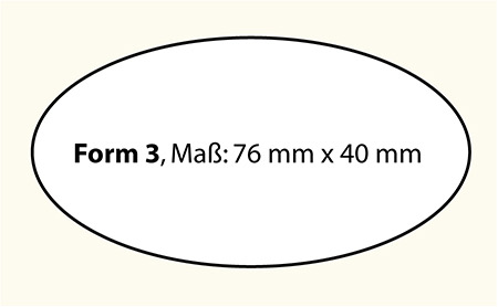 Acrylglas Namensschild, Form 3, mit Apo-A und Sicherheitsnadel