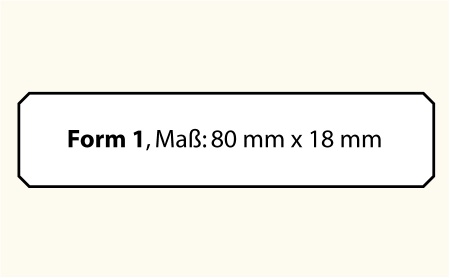 Acrylglas Namensschild, Form 1, mit Apo-A und Magnet-System