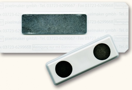 Acrylglas Namensschild, Form 1, mit Apo-A und Magnet-System