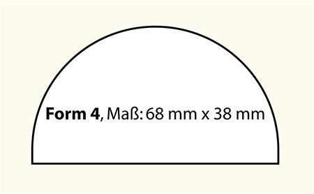 Acrylglas Namensschild, Form 4, mit Apo-A und Magnetsystem