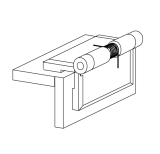 Acrylglas Scharnier mit Feder, klar