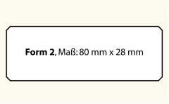 Acrylglas Namensschild, Form 2, mit Magnetsystem