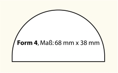 Acrylglas Namensschild, Form 4, mit Magnetsystem