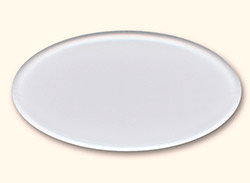 Acrylglas Namensschild, Form 3, mit Sicherheits-Anstecknadel