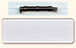 Acrylglas Namensschild, Form 2, mit Sicherheits-Anstecknadel