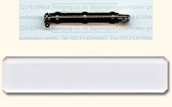 Acrylglas Namensschild, Form 1, mit Sicherheits-Anstecknadel