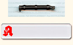 Acrylglas Namensschild, Form 1, mit Apo-A und Sicherheitsnadel