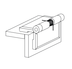 Acrylglas Scharnier mit Feder, klar