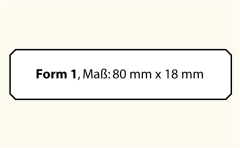 Acrylglas Namensschild mit Apo.-A, Form 1, und Sicherheits-Anstecknadel